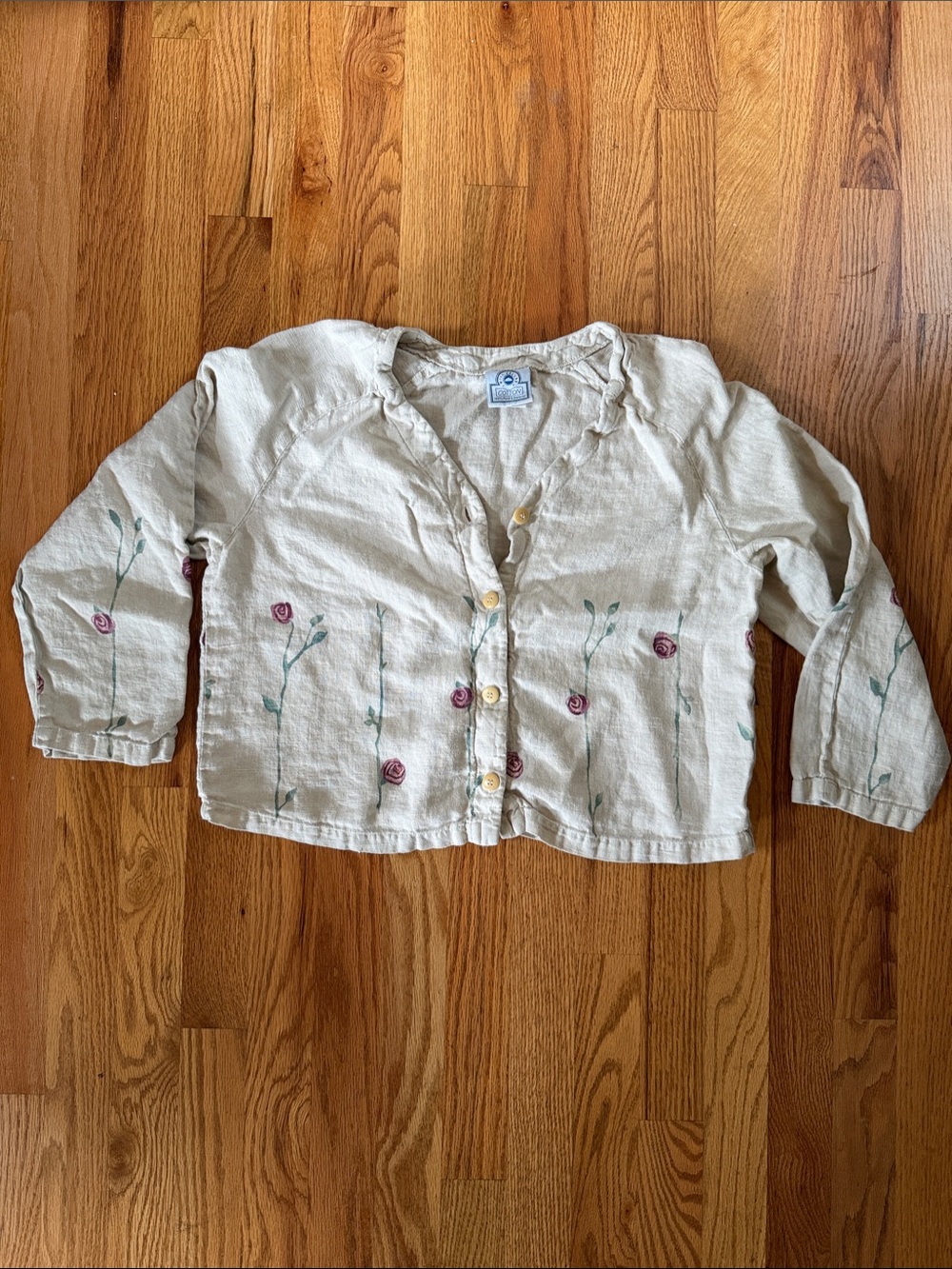 Mill Valley 100% Linen Made in USA Natural-Tone crop Top cardigan